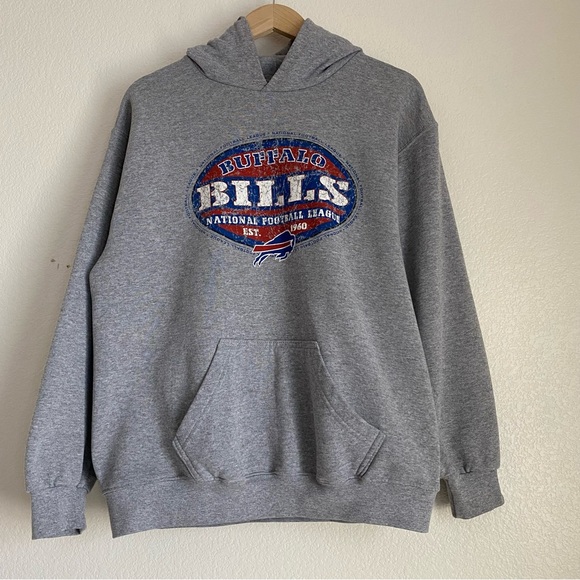 Vintage Logo Athletic Buffalo Bills printed hoodie gray L